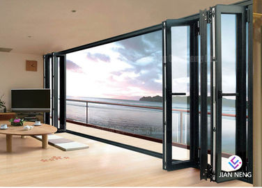 Coated Glass Grey Aluminium Sliding Doors , Soundproof Aluminium Bifold Doors
